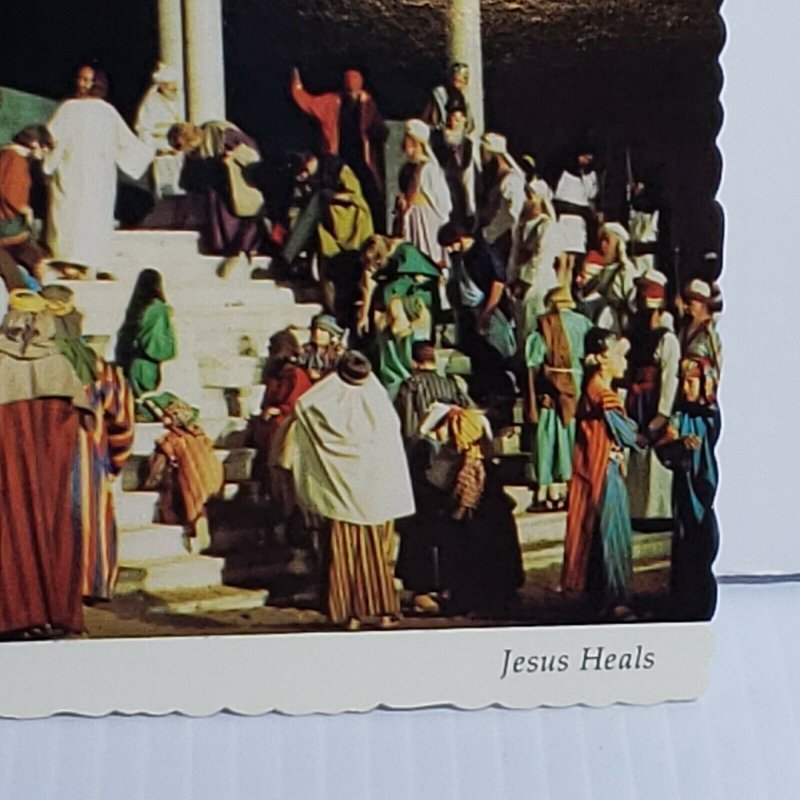 Vintage Postcard The Passion Play Jesus Heals 1981 Eureka Springs Arkansas 1981