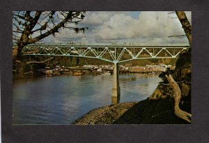 CA View Bridge Noyo Harbor Ft Fort Bragg California Postcard