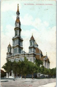 The Cathedral Sacramento California Postcard 1909