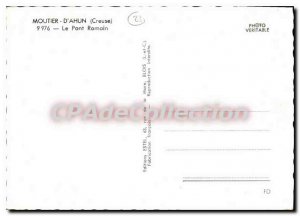 Postcard Modern Moutier D'Ahun The Roman Bridge