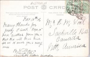 The Monument & Presbyterian Church Wangarrata Australia AU Victoria Postcard E15