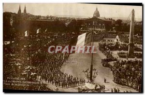 Old Postcard Militaria The celebrations of victory July 14, 1919 Place de la ...