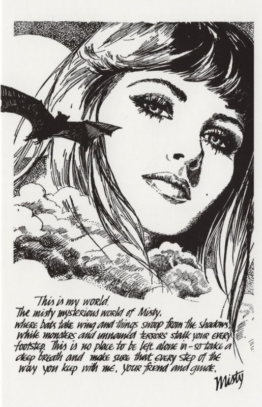 Vampire Bats Control You In Misty Girls 1970s Horror Comic Postcard