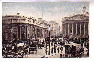 Horses Bank of England, Royal Exchange, London England, Printed in...