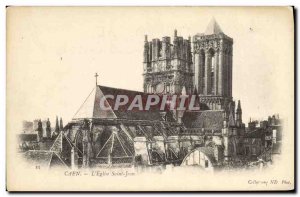Old Postcard The Caen Eglise Saint Jean