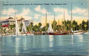 Soreno Hotel and Harbor Scene St. Petersburg FL Postcard PC378