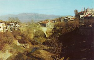 P1340 vintage RPPC postcard unused winter in bursa turkey