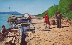 Alaska Eskimo Fishing Boats On The Yukon River