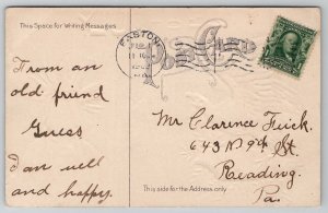 July 4th Greetings Native Indian Teepee And Eagle 1908 Postcard N26