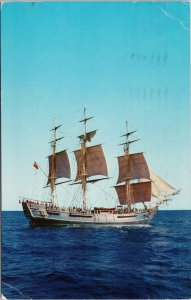 HMS 'Bounty' Replica Ship Boat Nova Scotia NS 1960s Vintage Postcard H41