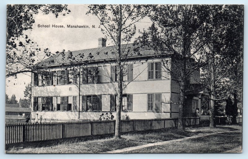 Manahawkin NJ School House Postcard New Jersey
