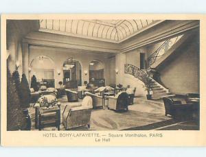 Pre-Chrome LOBBY OF HOTEL Paris France F6606