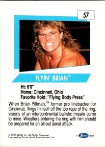 1991 WCW Wrestling Card Flyin' Brian Brian Pillman sk21218