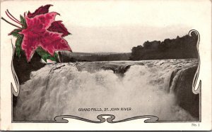 View of Grand Falls, St. John River NB Undivided Back Vintage Postcard Q77