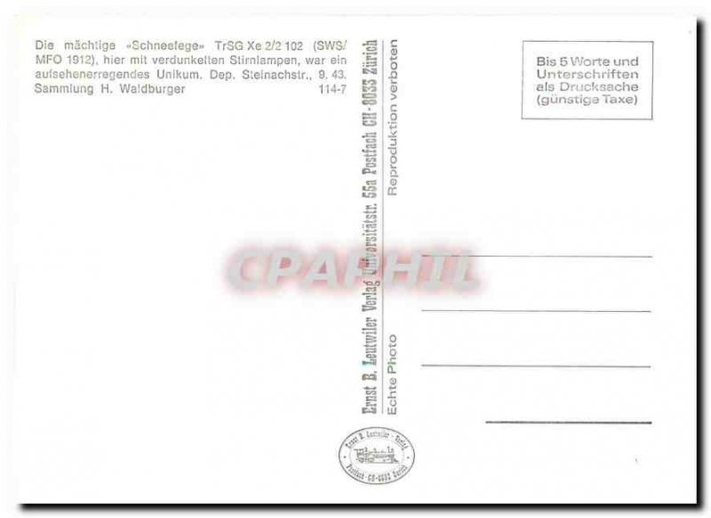 Postcard Modern Die M�chtige Schneefege