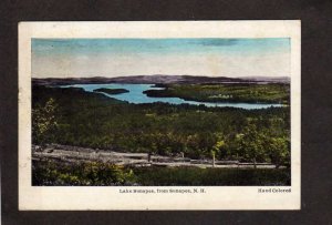 NH Lake Sunapee New Hampshire Vintage Postcard Hand Colored PC