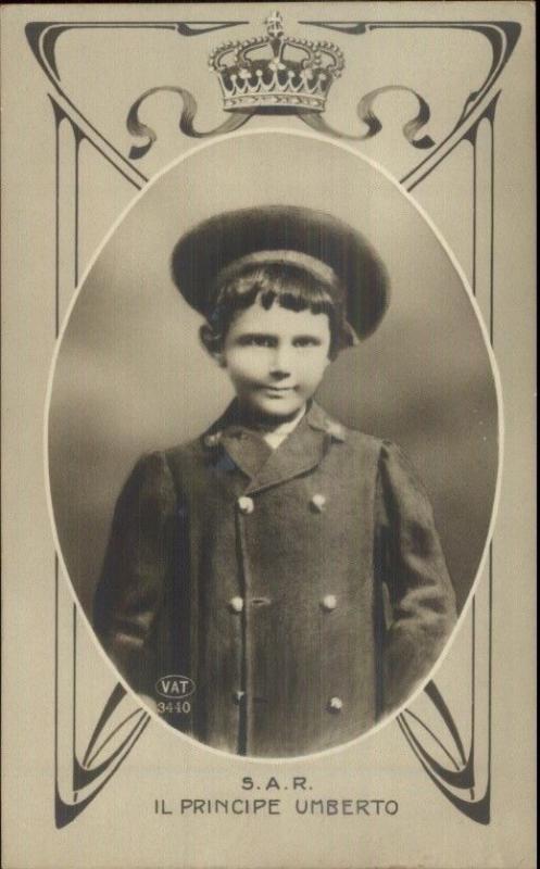 Italy Prince - SAR Il Principe Umerto c1910 Real Photo Postcard