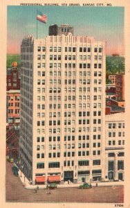 Vintage Postcard Professional Building Landmark 11th Grand Kansas City Missouri