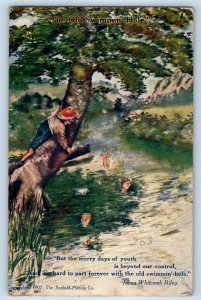 1908 The Old Swimming Hole James Whitcomb Riley Chicago Heights IL Postcard