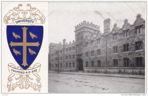 OXFORD, Oxfordshire, England, 1900-1910's; Oxford University, Coat of Arms