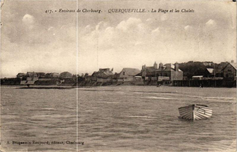 CPA QUERQUEVILLE - La Plage et les Chalets (149035)