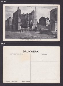 BELGIUM, Postcard, Leuven, Rue Juste Lipse, WWI, Unposted