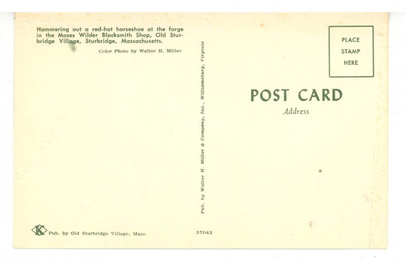 MA - Old Sturbridge Village. Inside Moses Wilder Blacksmith Sop