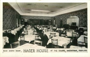 Maryland Hagerstown Hager House Restaurant RPPC Photo Postcard 22-6617