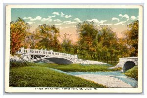 Bridge and Culvert Forest Park St Louis Missouri UNP WB Postcard N19