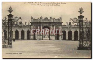 Nancy Old Postcard Arc de Triomphe seen from the Place de la Carriere