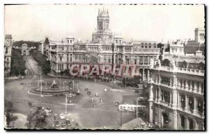 Old Postcard Madrid Cybele Square and Post Office