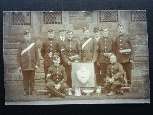 SHIPLEY AMBULANCE CORPS Group Portrait - Note from WILLIAM BALMFORTH c1905 RP PC