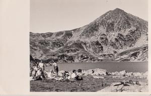 RPPC ROMANIA RETEZAT NATIONAL PARK TOURISTS AT BUCURA LAKE 1934