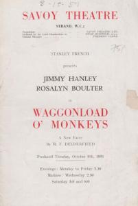 Waggonload of Monkeys Savoy Esma Cannon Carry On Movie Film Theatre Programme