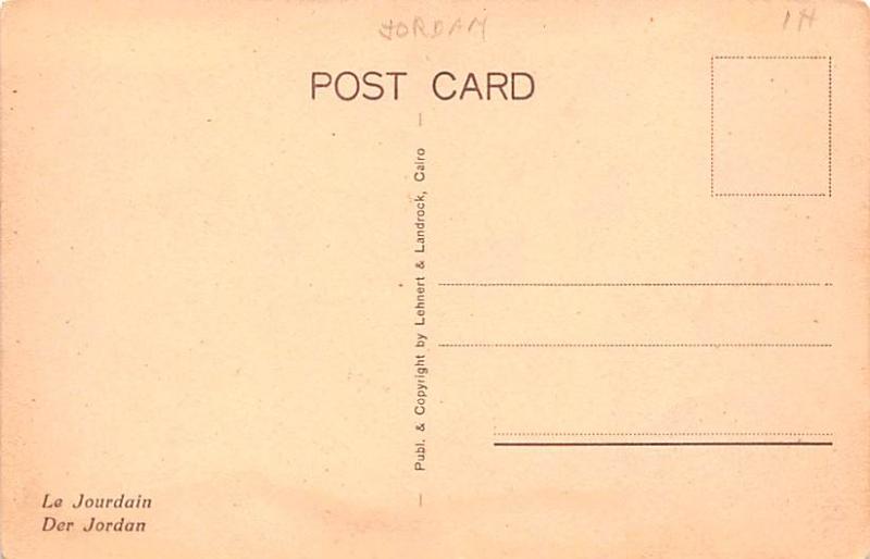 Jordan Old Vintage Antique Post Card The Jordan River Unused