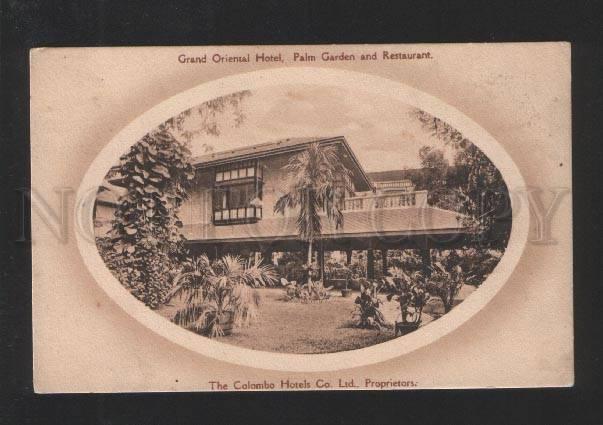 077937 Grand Oriental Hotel Colombo Ceylon telegrams blank PC