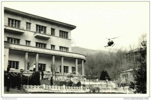 iran persia, TEHRAN TEHERAN, Hotel Darband, Helicopter (1950s) RPPC Postcard