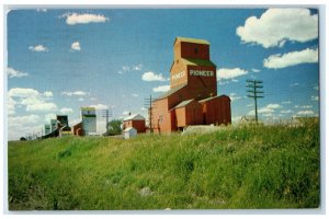 Acadia Valley Alberta Canada Postcard The Prairie Elevator Wheat Rancher 1972