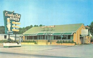 Danville VA Country Club Diner Telephone Booth Postcard