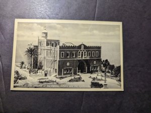 Mint British Palestine Postcard Haifa Hospice of Carmel Fathers and Lighthouse