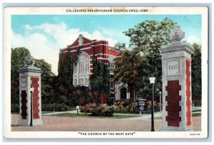 Ames Iowa IA Postcard Collegiate Presbyterian Church Exterior Scene 1955 Vintage