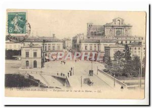 Chalons sur Marne Old Postcard Perspective on de Marne