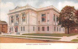 Lincoln Library Springfield IL USA Postcard