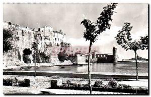 Old Postcard Collioure Vue Generale on Chateau Fort and I & # 39Eglise