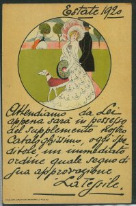 Lib1055 - Illustrated ADVERTISING VINTAGE POSTCARD - TEXTILE dogs 1920-