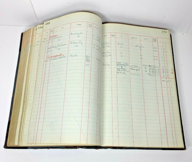 Sale Book Ledger 1934 1935 Grain Wholesaler Unknown Location Possibly UK