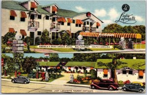 Walterboro South Carolina, Lady Lafayette Tourist Cottages Hotel, Postcard