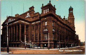 Royal Exchange Manchester England Street View Building Postcard