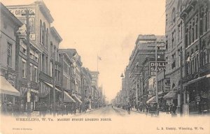 Wheeling West Virginia Market Street Looking North Vintage Postcard AA56414