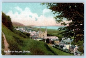 Ste. Anne De Beaupre Quebec Canada Postcard General View c1910 Antique